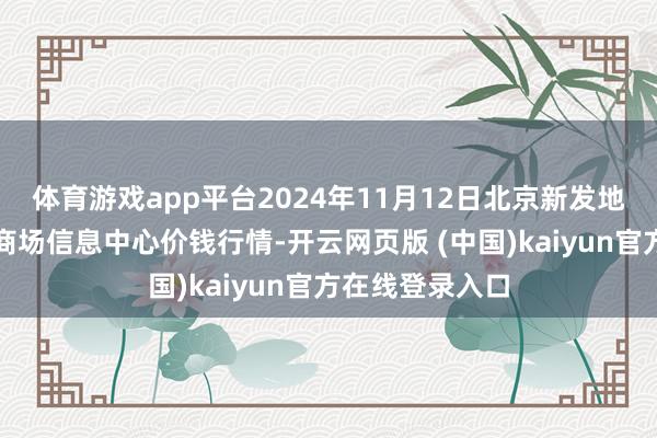 体育游戏app平台2024年11月12日北京新发地农副居品批发商场信息中心价钱行情-开云网页版 (中国)kaiyun官方在线登录入口