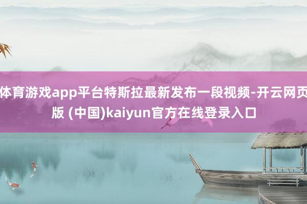 体育游戏app平台特斯拉最新发布一段视频-开云网页版 (中国)kaiyun官方在线登录入口